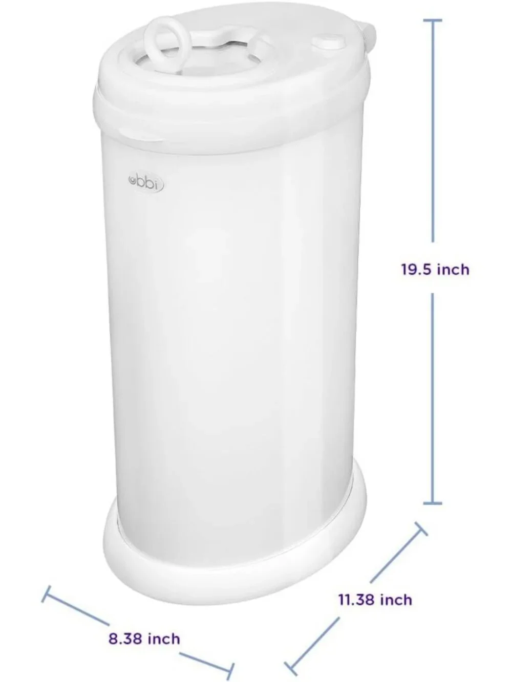 Stainless Steel Diaper Pail - Odor-Locking, Childproof Lid, Holds 55 Diapers